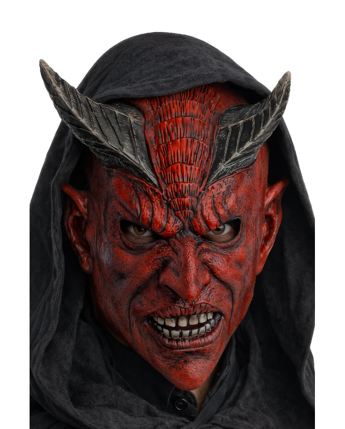 Latex devil mask with header