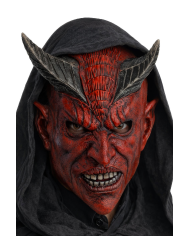 Máscara de diablo de látex con solapa de cartón
