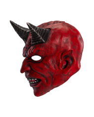 Masque diable en latex avec carte d’en-tête