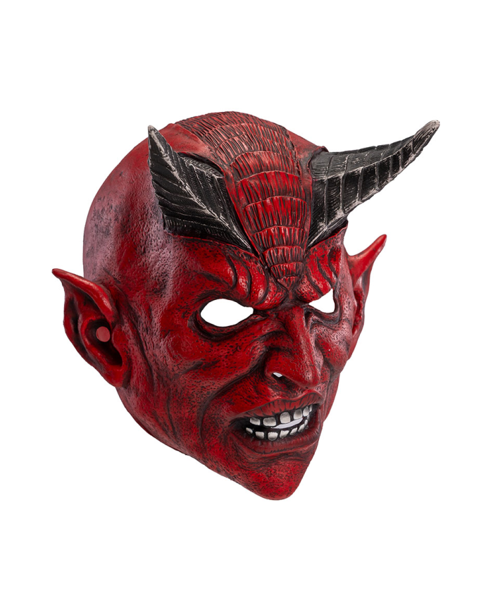 Latex devil mask with header