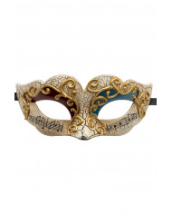 Maschera Carnevale di Venezia, mezzo viso in plastica color Maschera Carnevale di Venezia, mezzo viso in plastica color