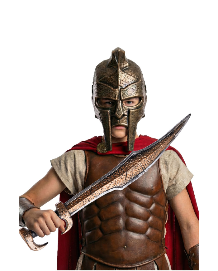 Set maschera e spada romano in plastica l. cm.60 ca. su cartoncino