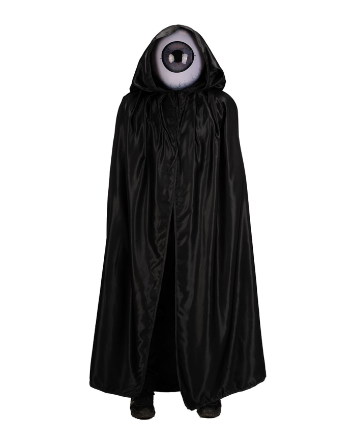 Ensemble masque œil et cape avec capuche dans un sachet avec carte d’en-tête