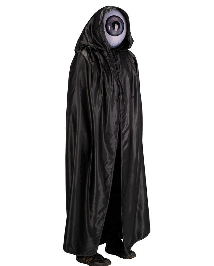 Eye set with plastic mask and cape with hood in pbh