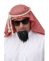 Ensemble déguisement cheikh (coiffe, barbe, lunettes) dans un sachet
