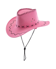 Ensemble déguisement cow girl (chapeau, lunettes, bandana) sur papier cartonné