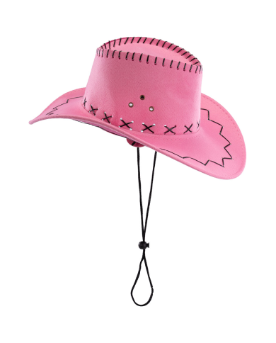 Cow girl disguise set (hat, glasses, bandana) on card