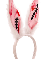 Rabbit headband in fabric with scars with header
