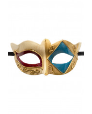 Maschera Carnevale di Venezia, mezzo viso in plastica con