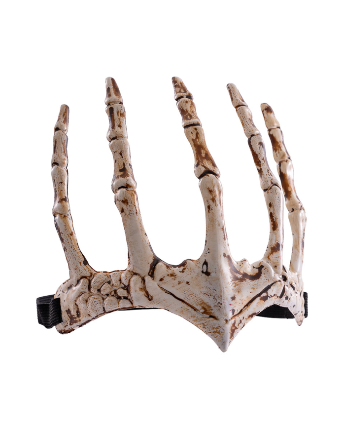 Skeleton hand tiara in plastic on card