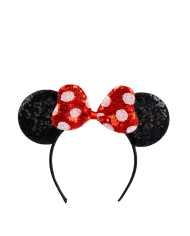 Minnie mouse headband in fabric on card
