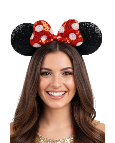 Lady mouse headband in fabric on card