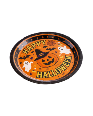 6 Happy Halloween paper plates diam. cm.23 in bag  