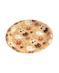6 orange Happy Halloween paper plates cm.23 in bag