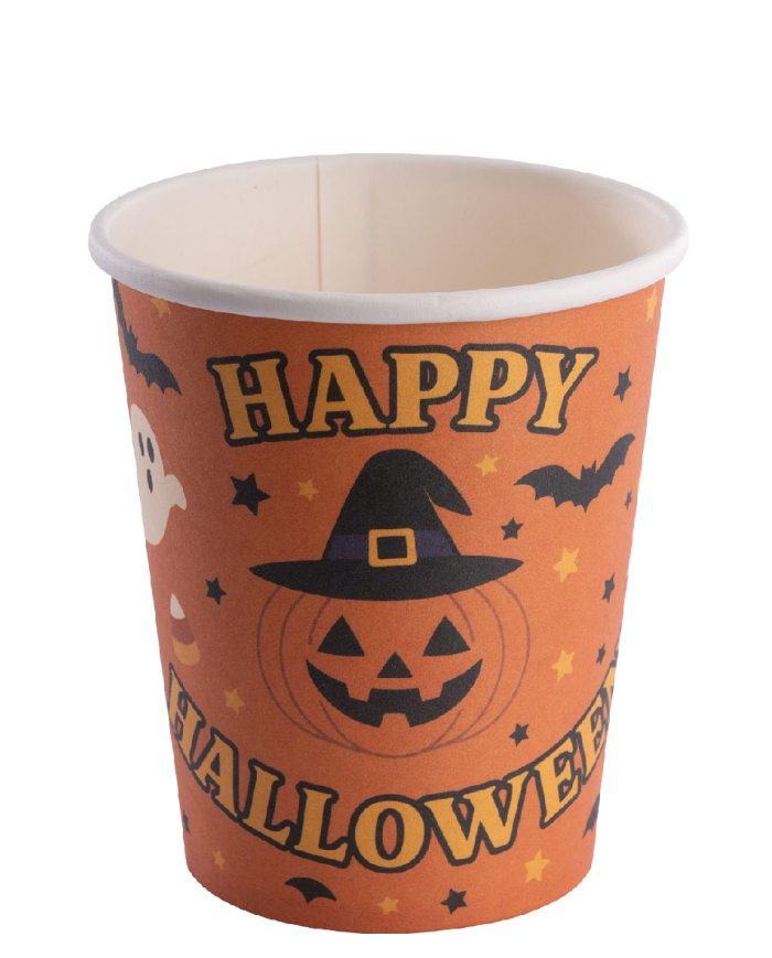 6 vasos de papel Happy Halloween en bolsa