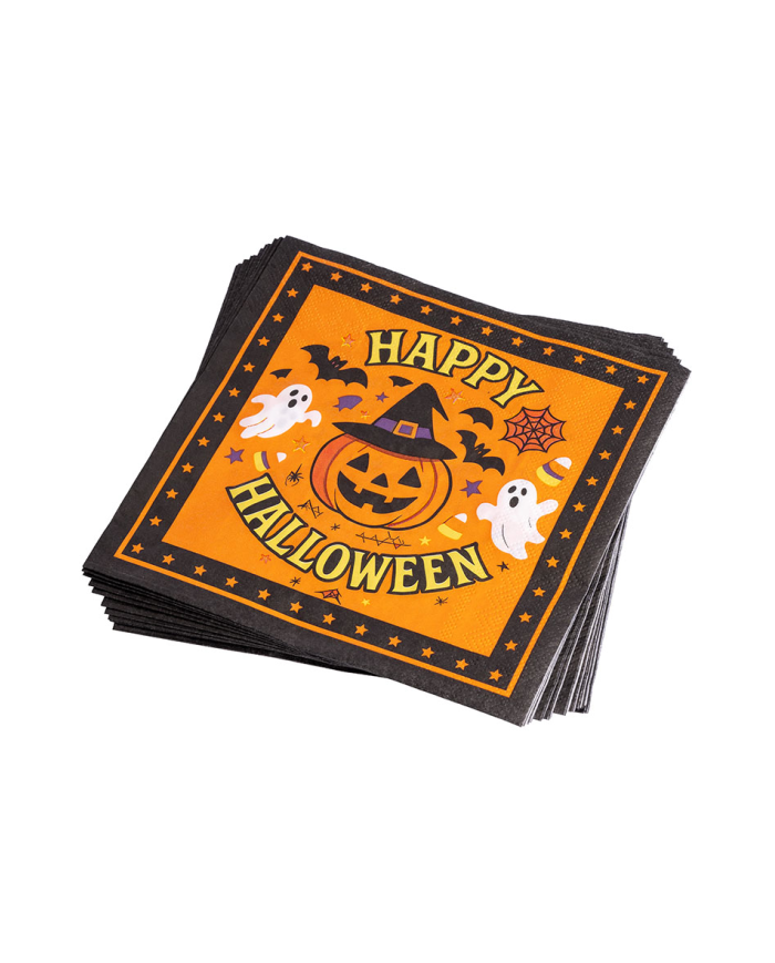 12 Happy Halloween paper napkins cm. 16,5 x 16,5 in bag