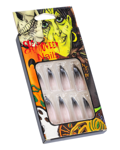 Faux ongles autocollants félins dans une boîte