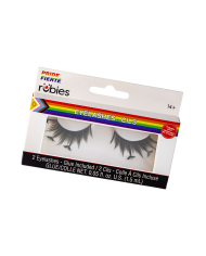 Schwarze Klebewimpern mit Fledermäusen in Schachtel