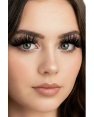 Extra long adhesive black eyelashes in box