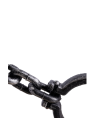 Chaîne prisonnier en plastique, longueur 105 cm environ avec étiquette volante/étiquette