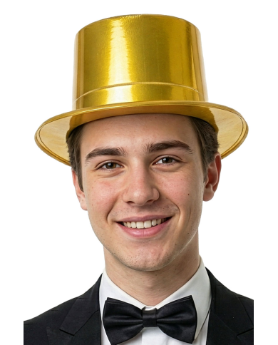 Tuba oro in plastica h.cm.12 ca. con cartellino/etichetta