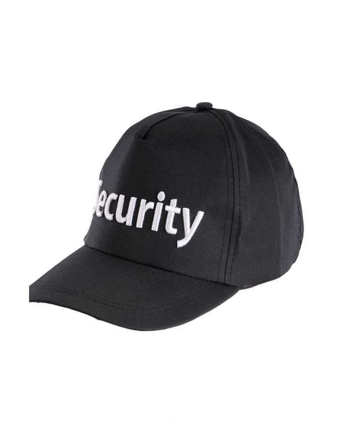 Hütchen Security aus Stoff mit Pappschild/Etikett