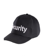 Cappellino security in tessuto con cartellino/etichetta