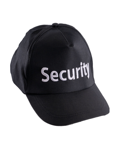 Cappellino security in tessuto con cartellino/etichetta