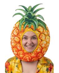 Pineapple hat in fabric with label
