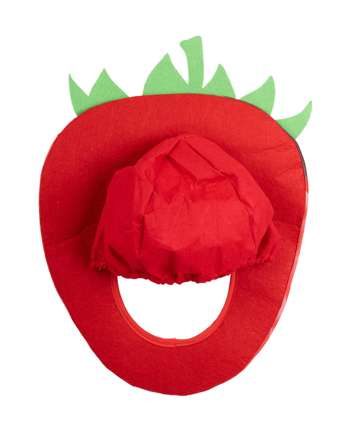 Gorro fresa de tela con etiqueta colgante/etiqueta