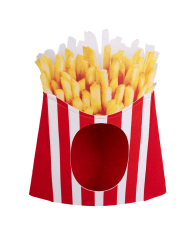 Bonnet frites en tissu avec étiquette volante/étiquette