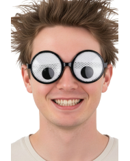 Lunettes amusantes en plastique sur papier cartonné