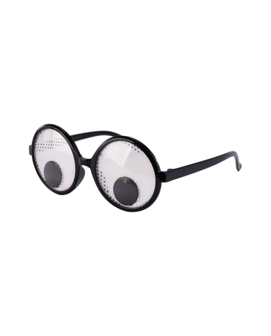 Lustige Brille aus Kunststoff auf Pappkarton