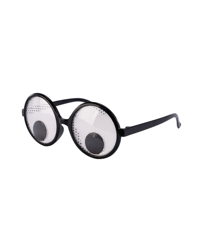 Lunettes amusantes en plastique sur papier cartonné