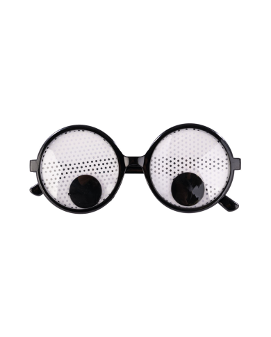 Lustige Brille aus Kunststoff auf Pappkarton