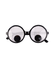 Gafas divertidas de plástico sobre cartoncillo