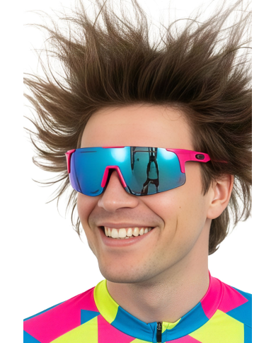 Lunettes de ski verres miroir sur papier cartonné