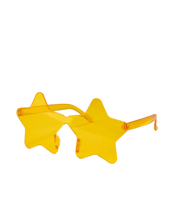 Lunettes étoile jaune sur papier cartonné