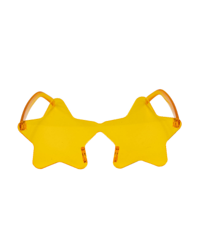 Lunettes étoile jaune sur papier cartonné