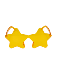 Gafas estrella amarilla sobre cartoncillo