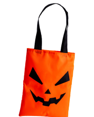 Plastic fabric pumpkin bag h.cm.27x20 with lights