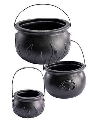 Set 3 pentolacce impilabili diam.cm.14/19,5/24 ca.in plastica con cartellino/etichetta