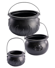 Set of 3 stackable plastic pots diam.cm.14/19,5/24 with hangtag/label