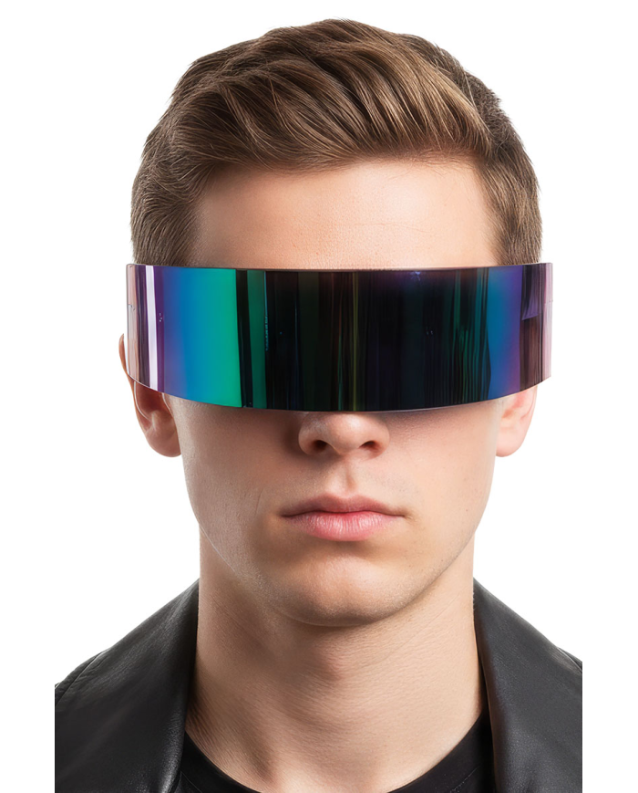 Gafas de banda oscura sobre cartoncillo