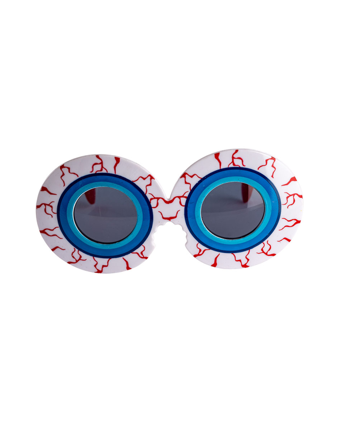 Lunettes yeux craquelés en plastique sur papier cartonné