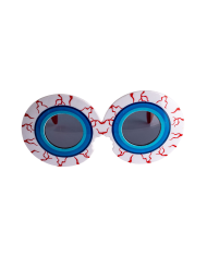 Occhiali occhi crepati in plastica su cartoncino