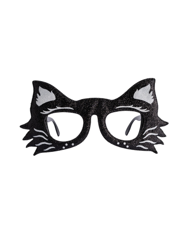 Cat glasses in glittered fabric on card