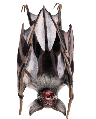 Fledermaus umgedreht zum Aufhängen H. ca. 37 cm mit Pappschild/Etikett