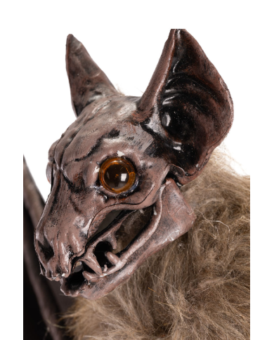 Fledermaus zum Aufhängen B. ca. 90x29 cm mit Pappschild/Etikett