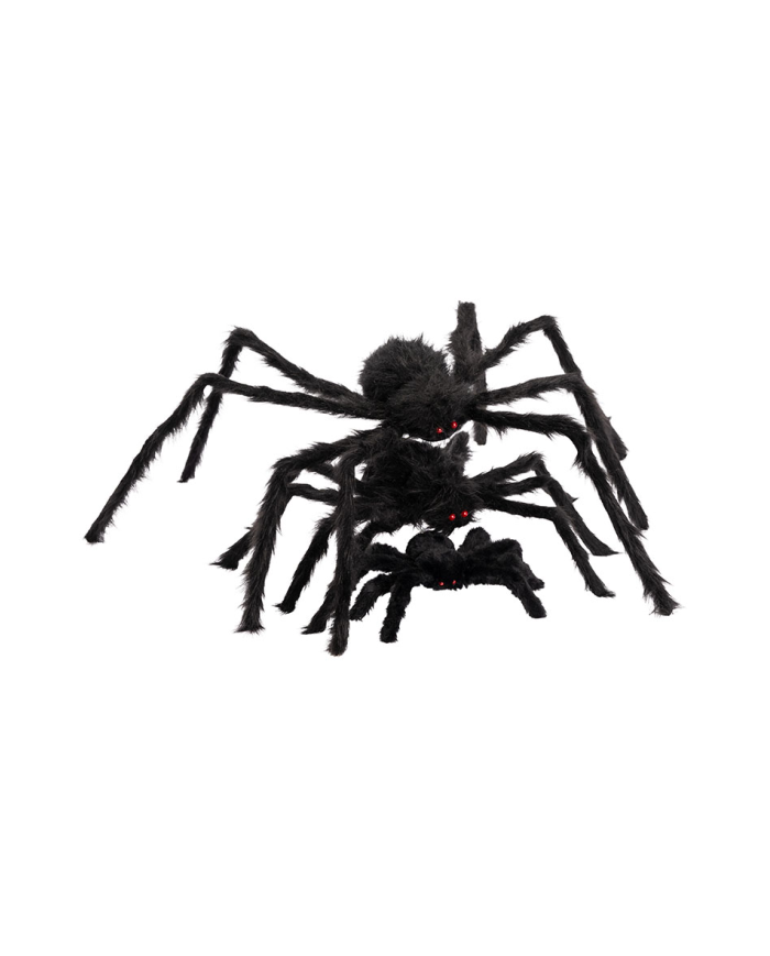 Black furry spider diam.cm.30 with hangtag/label